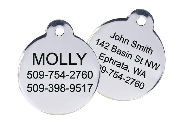 GoTags MLB Houston Astros Personalized Dog Tags, Round Baseball Shape Solid  Brass Engraved Pet ID Tags