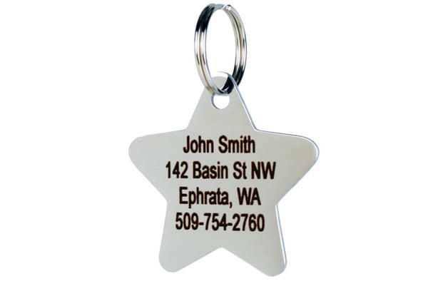 GoTags Star Shape Stainless Steel Pet ID Tag