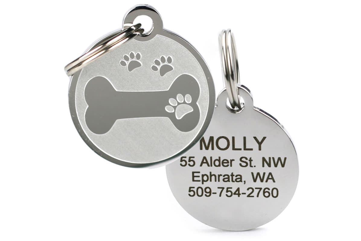 Personalized Pet Tag-double Sided Pet Tag-personalized Dog Bone ID Tag-personalized  Pet Tag-dog Tag-custom Pet Gift-pet Supplies-made in USA 