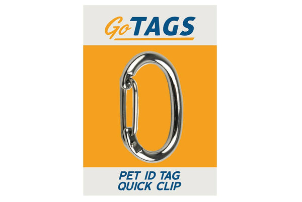 TagLoc Pet Tag Connectors - Unique, Stainless Steel Pet Tag Clip
